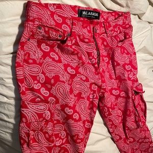 Valabasas Paisley Stacked Flared Jeans